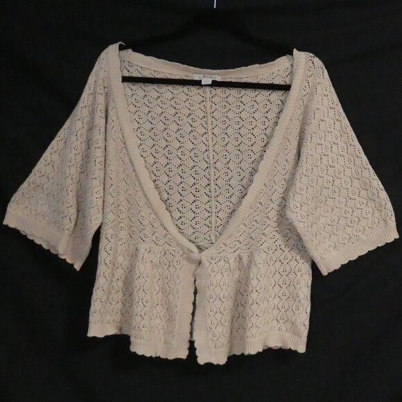 JESSICA - Petite | large (14-16) 16P | Elegant Crochet Cardigan | Single Button - Picture 1 of 16